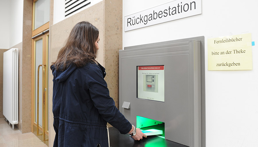 Rückgabestation in der Halle der SULB