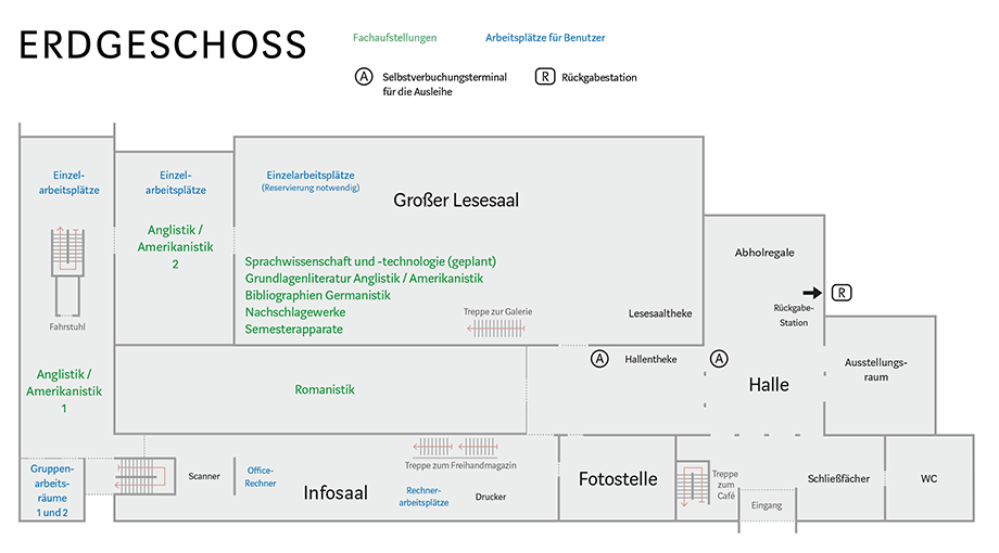Lagepläne der SULB: Erdgeschoss